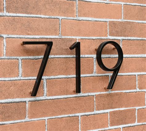 metal floating house numbers|5 inch modern house numbers.